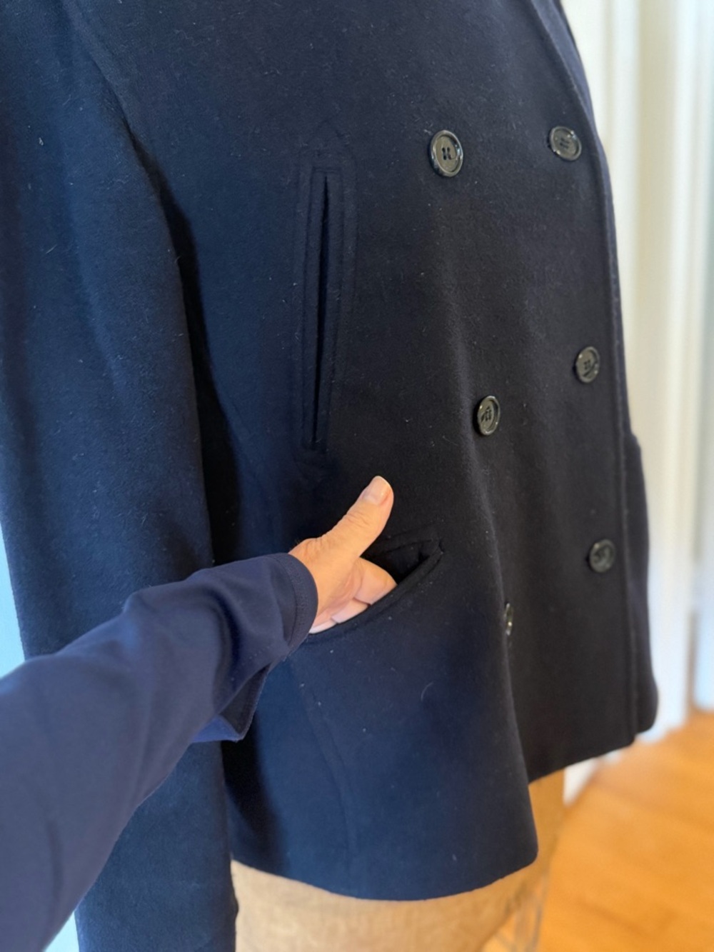 J. Crew Navy Double-Breasted Peacoat - Picture 5 of 10